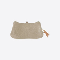 Clasp long wallet Greige <Donation ticket ¥1,600 included> an001