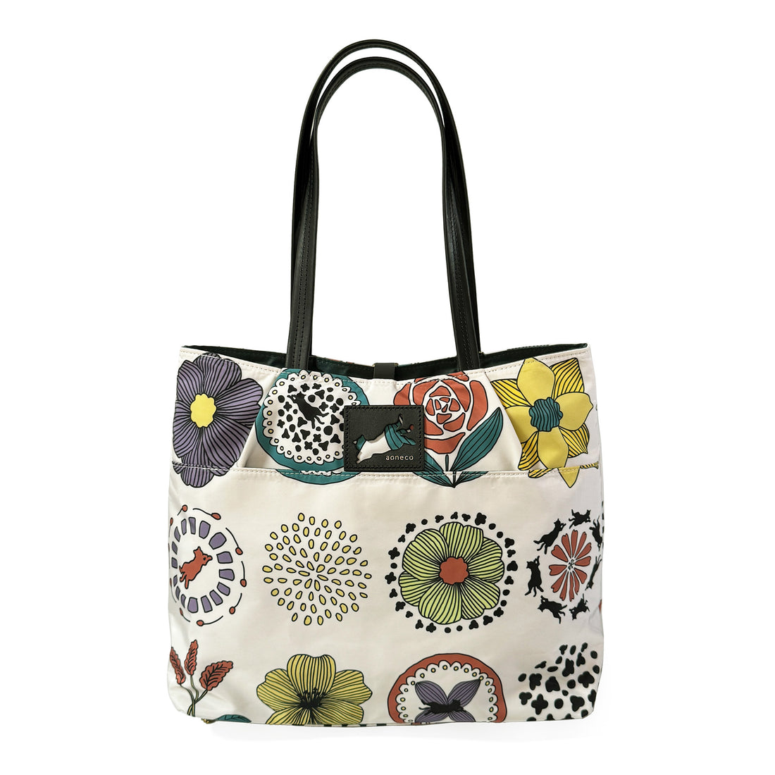 Cat's foot fabric tote, white &lt;Donation ticket ¥1,300 included&gt; aj004