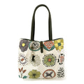 Cat's foot fabric tote, white <Donation ticket ¥1,300 included> aj004