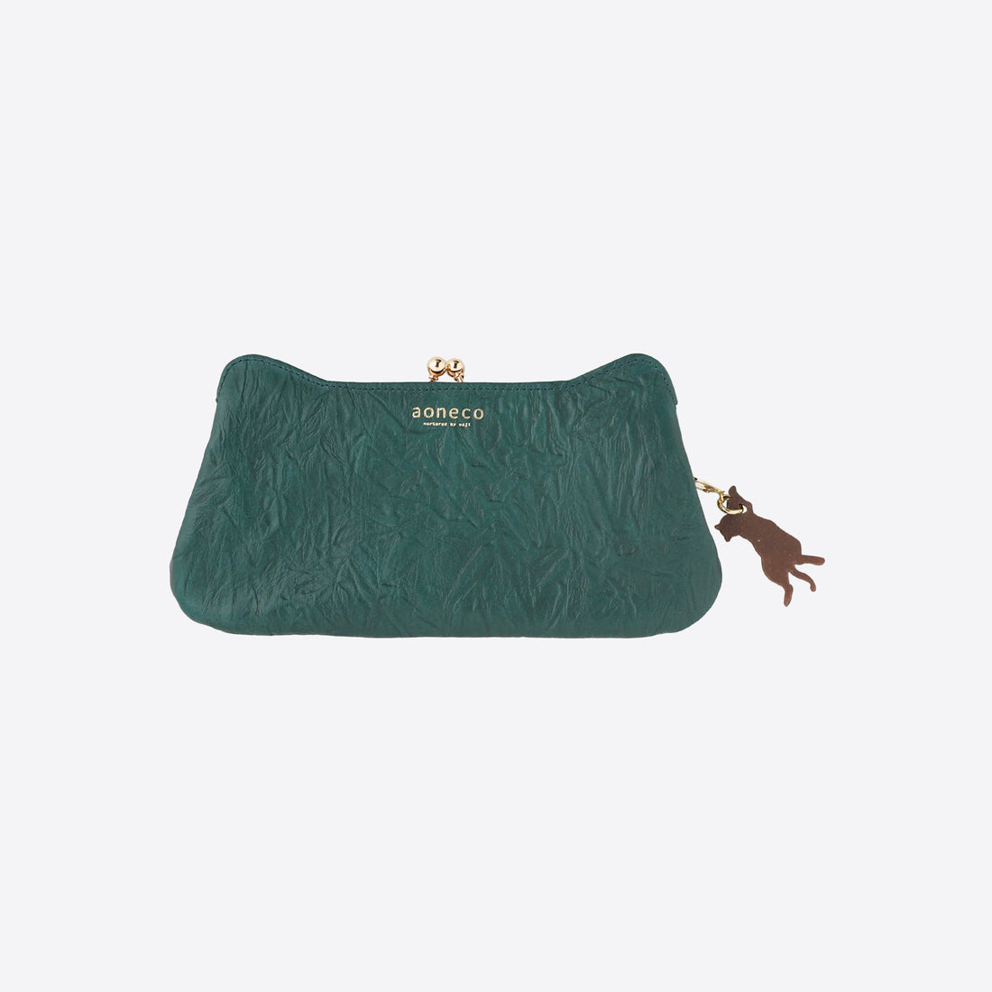 Clasp long wallet Greige &lt;Donation ticket ¥1,600 included&gt; an001