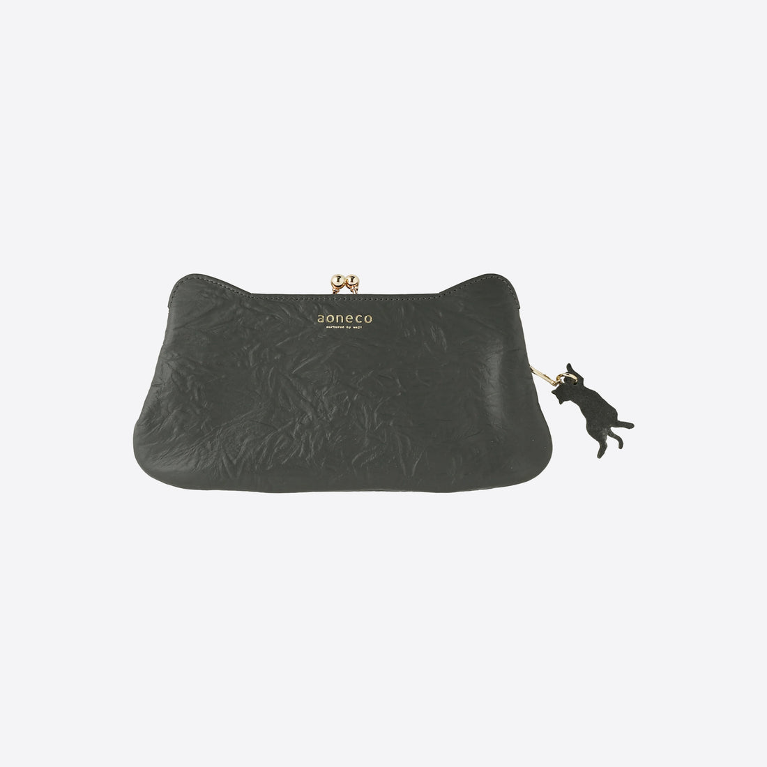 Clasp long wallet Greige &lt;Donation ticket ¥1,600 included&gt; an001