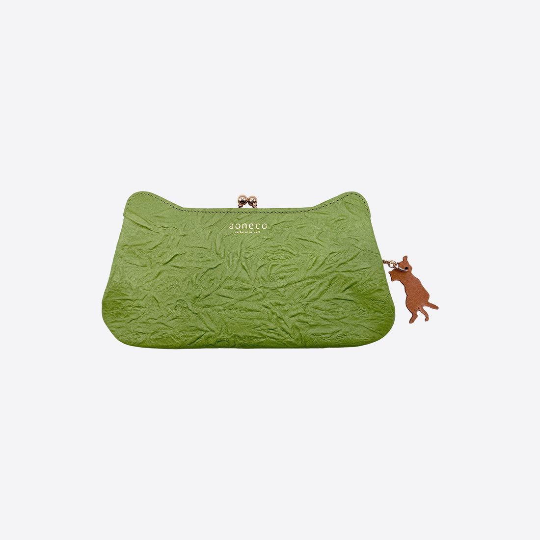 Clasp long wallet Greige &lt;Donation ticket ¥1,600 included&gt; an001