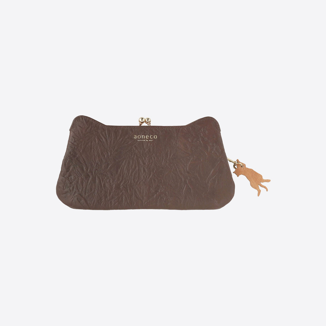 Clasp long wallet Greige &lt;Donation ticket ¥1,600 included&gt; an001