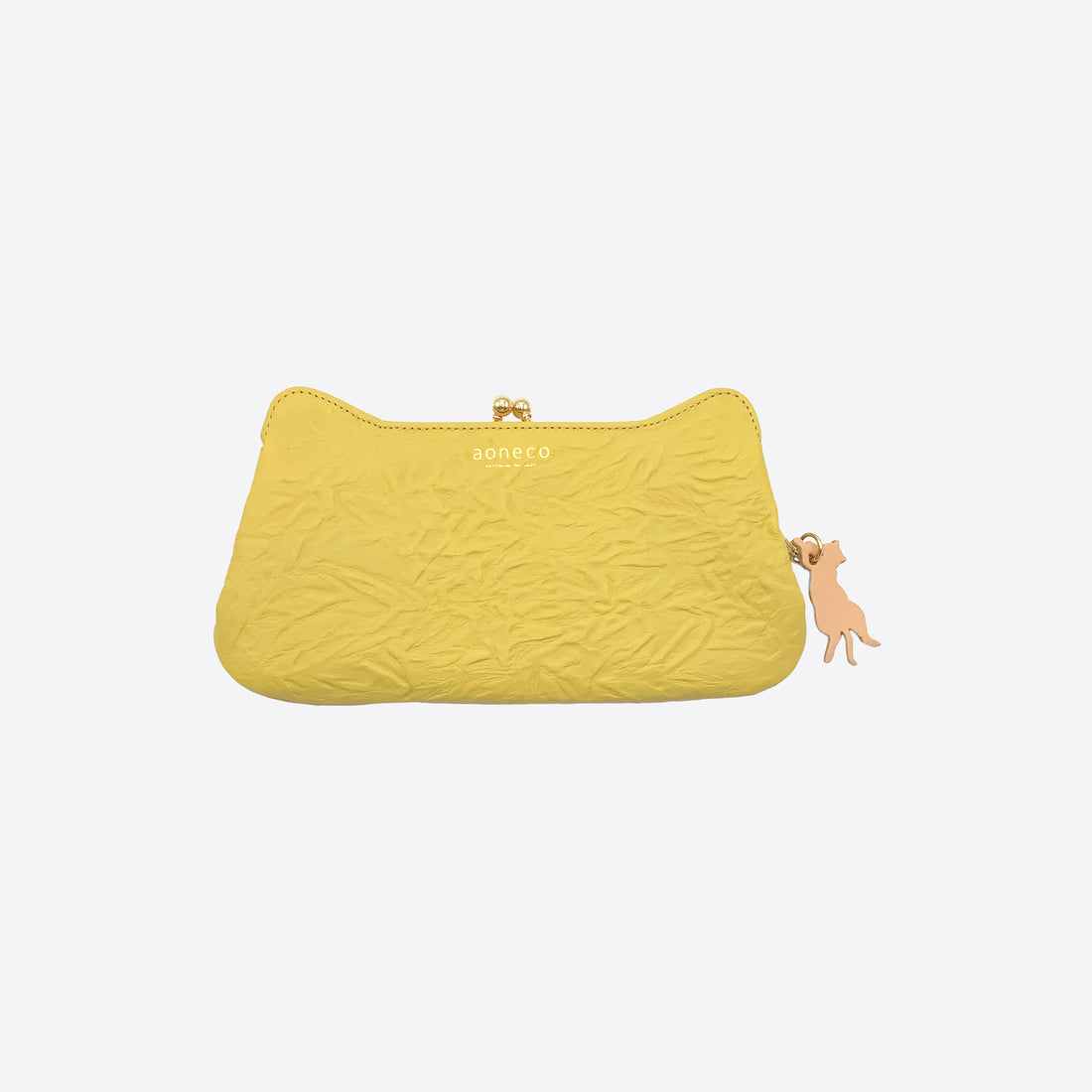 Clasp long wallet Greige &lt;Donation ticket ¥1,600 included&gt; an001