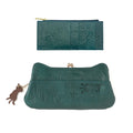 Clasp long wallet blue green <donation ticket ¥1,600 included> an001