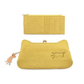 [Pre-order with special benefits_Expected delivery in early December] Clasp long wallet Mimosa yellow <Donation ticket ¥1,600 included> an001