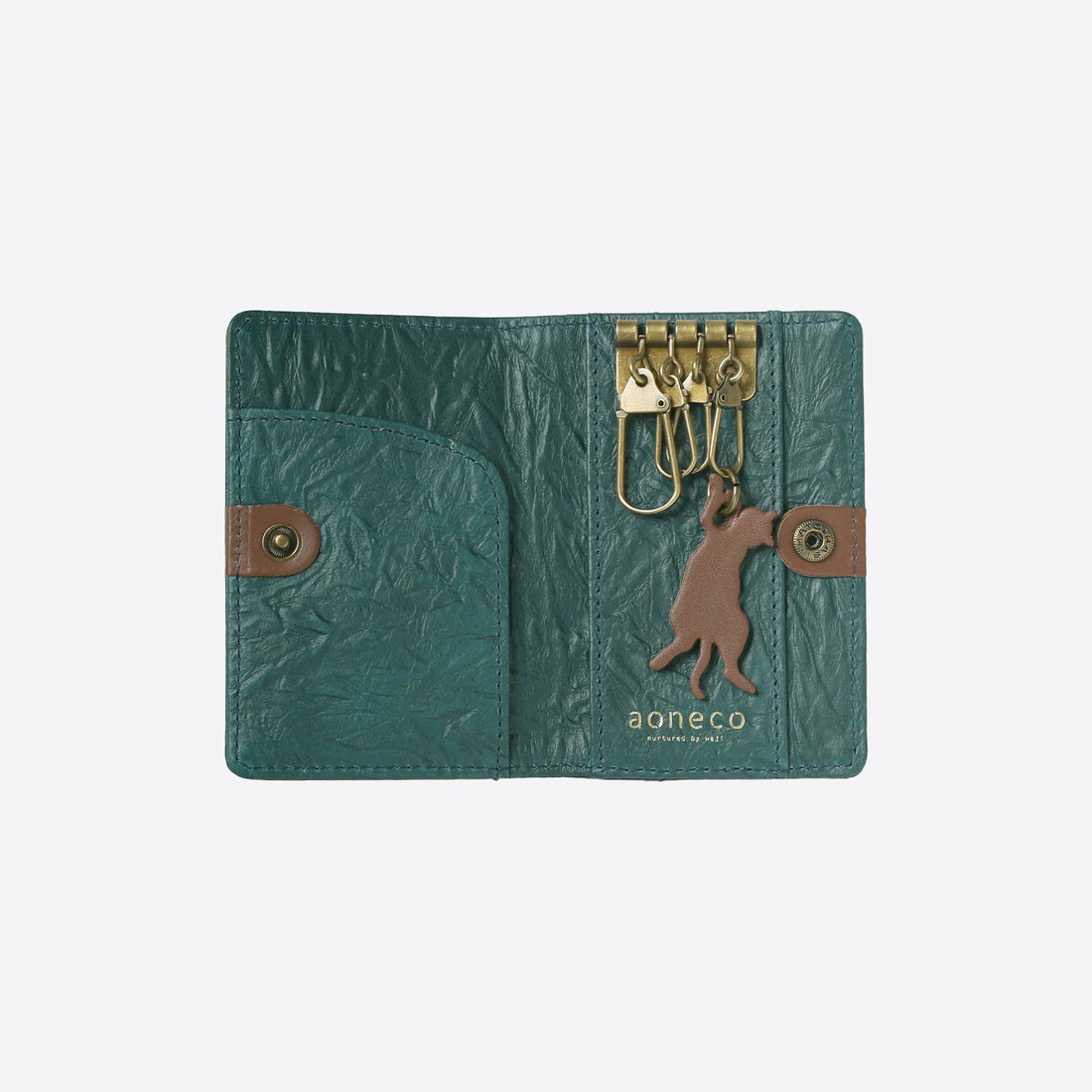 Key &amp; Card Case Greige &lt;Donation ticket ¥700 included&gt; an003