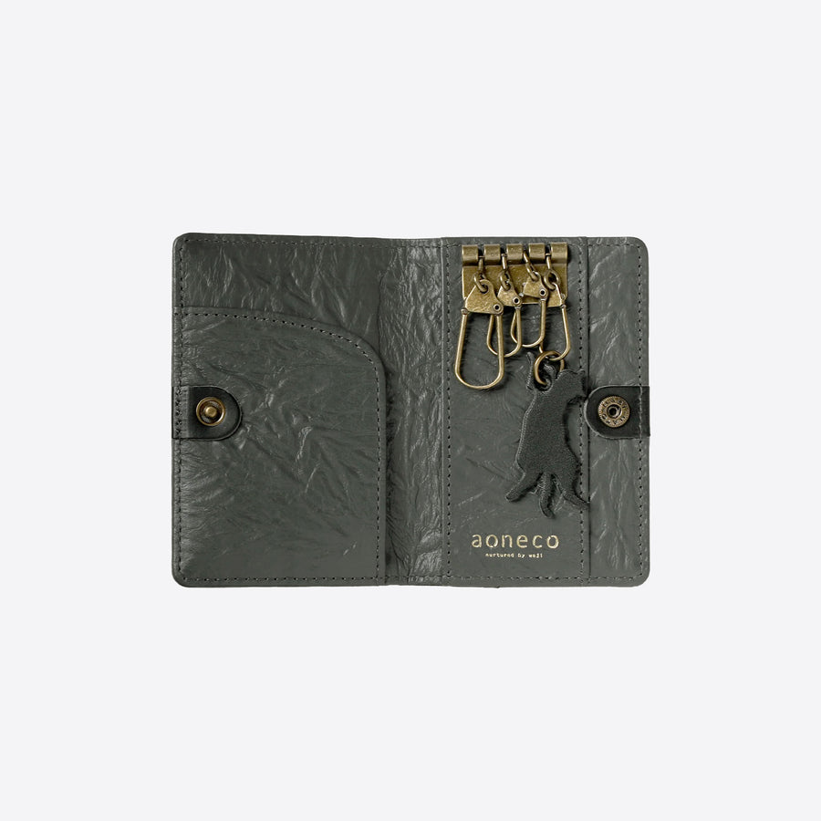 Key &amp; Card Case Greige &lt;Donation ticket ¥700 included&gt; an003
