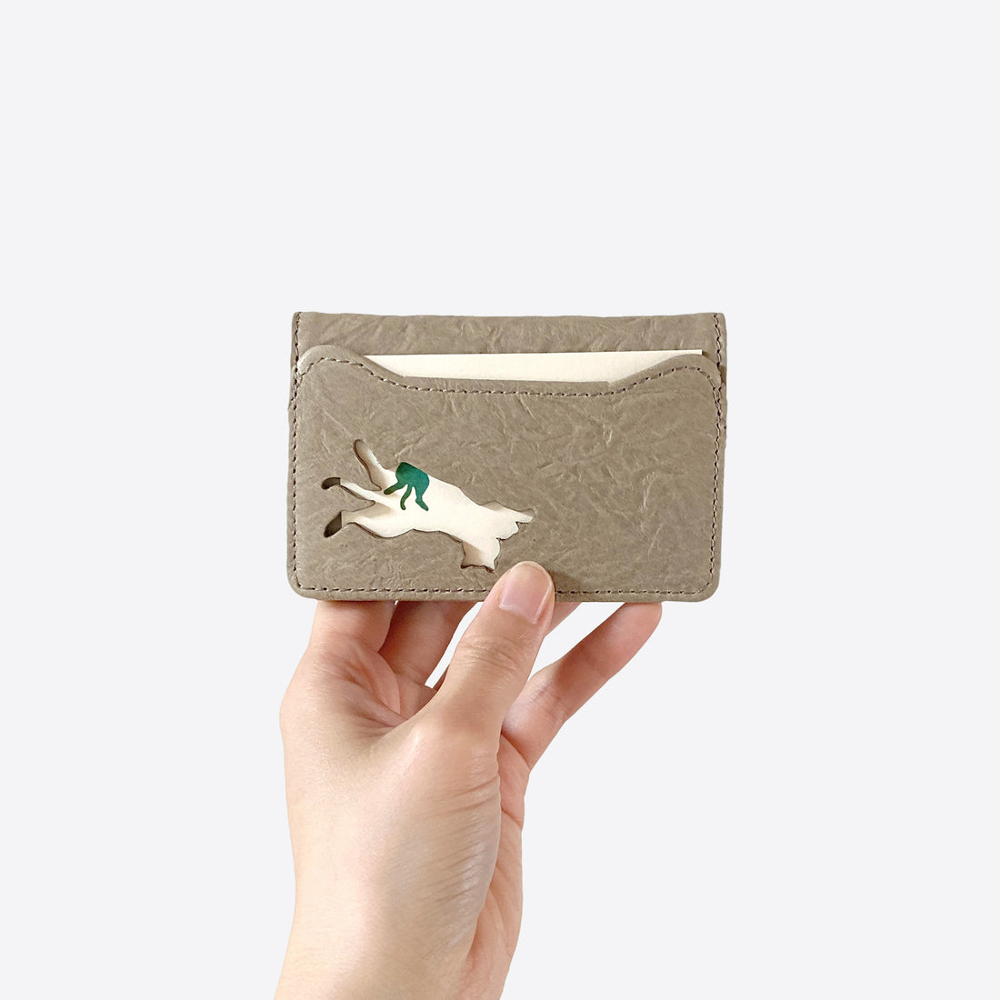 Key &amp; Card Case Greige &lt;Donation ticket ¥700 included&gt; an003