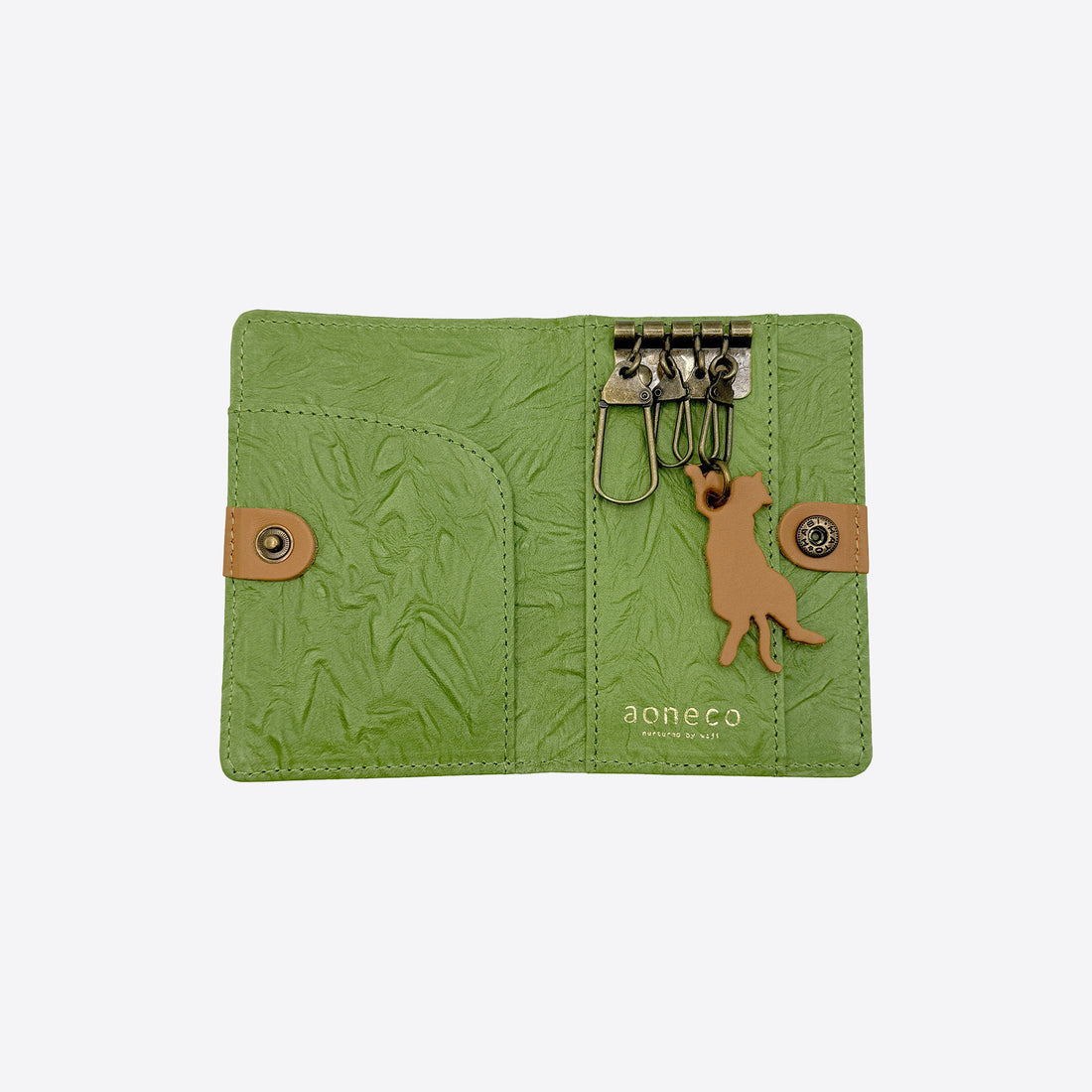 Key &amp; Card Case Greige &lt;Donation ticket ¥700 included&gt; an003