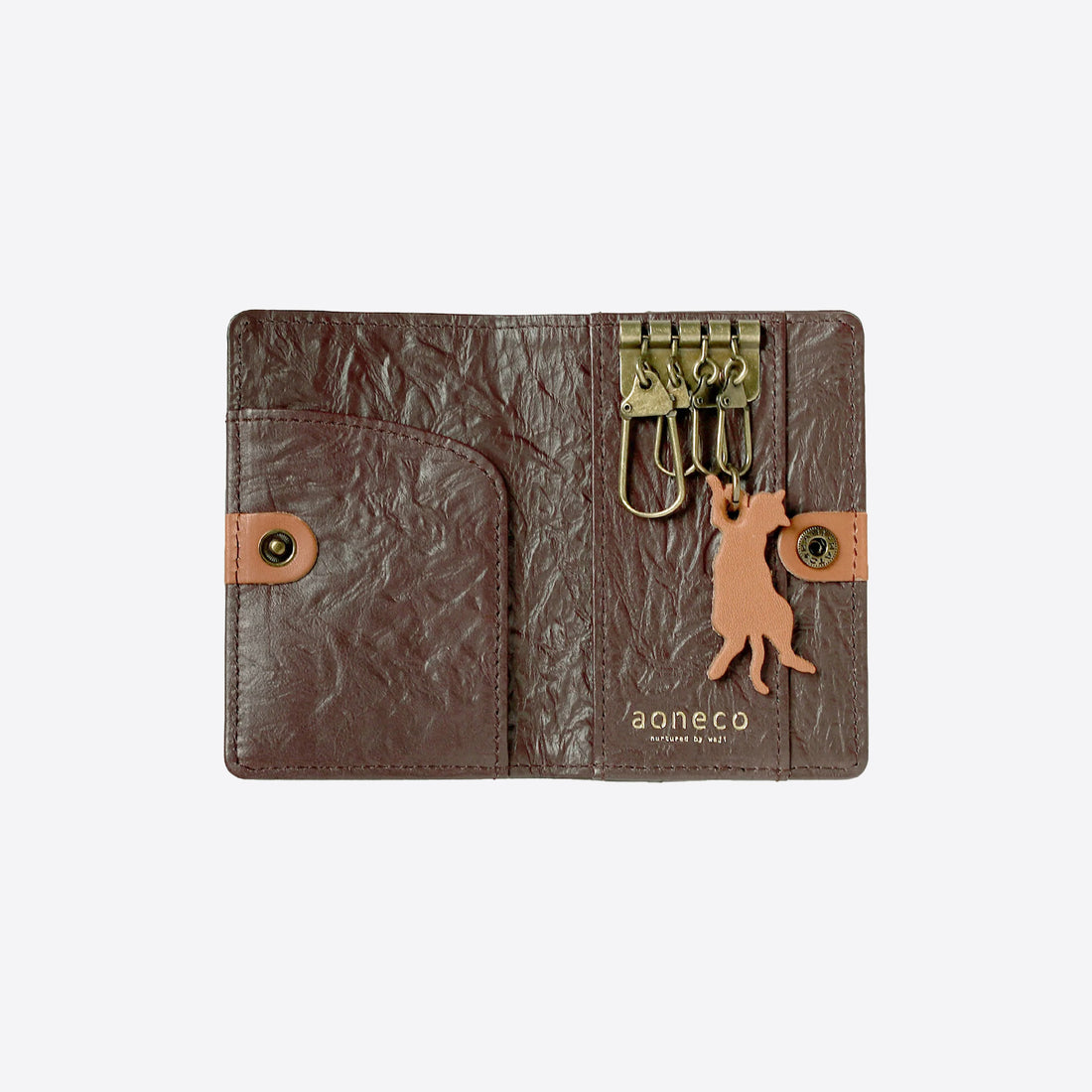Key &amp; Card Case Greige &lt;Donation ticket ¥700 included&gt; an003