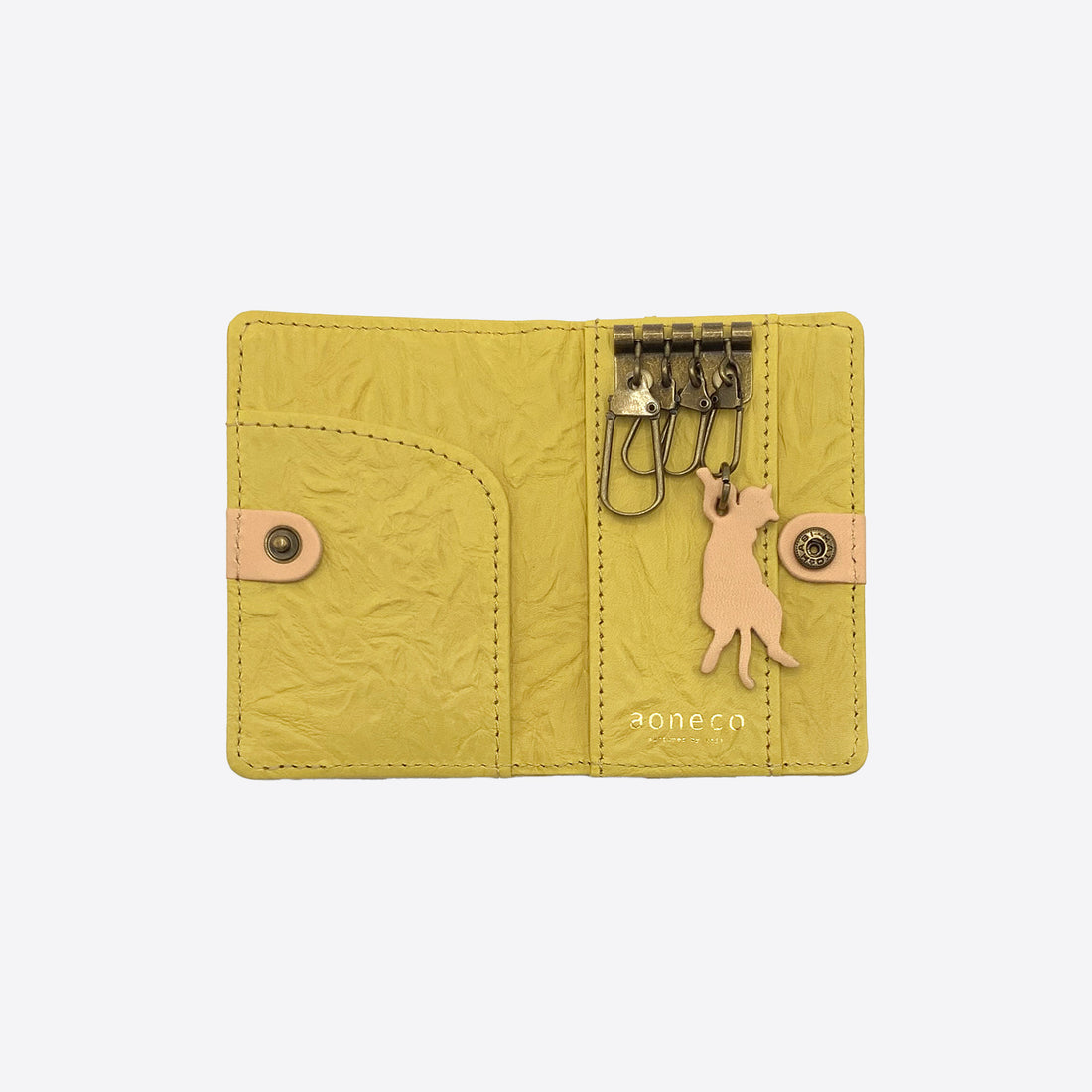 Key &amp; Card Case Greige &lt;Donation ticket ¥700 included&gt; an003