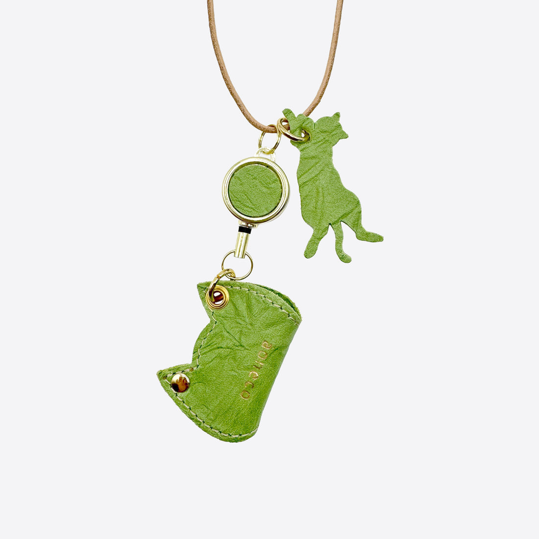 Pen holder with reel Leaf &lt;Donation ticket ¥200 included&gt; an008