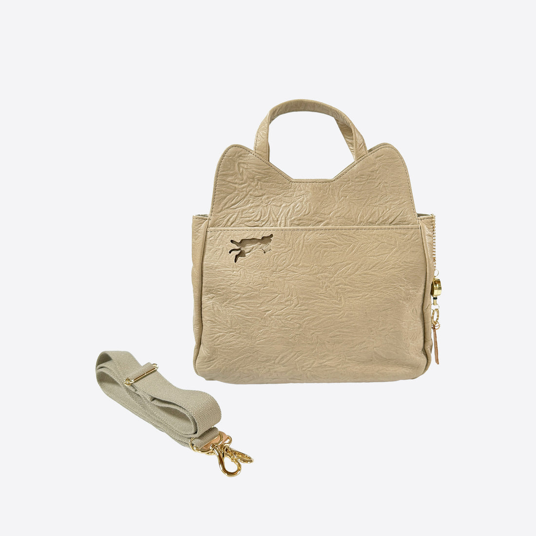 [New!] 2-way shoulder bag, blue green &lt;Donation ticket ¥2,700 included&gt; an038