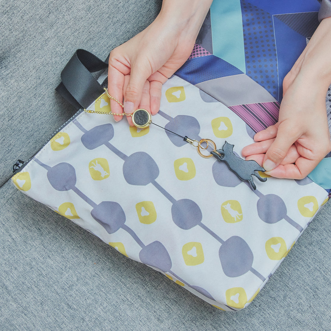 再販売なし【SYABON × aoneco】 コラボトートバッグ WH × NV 