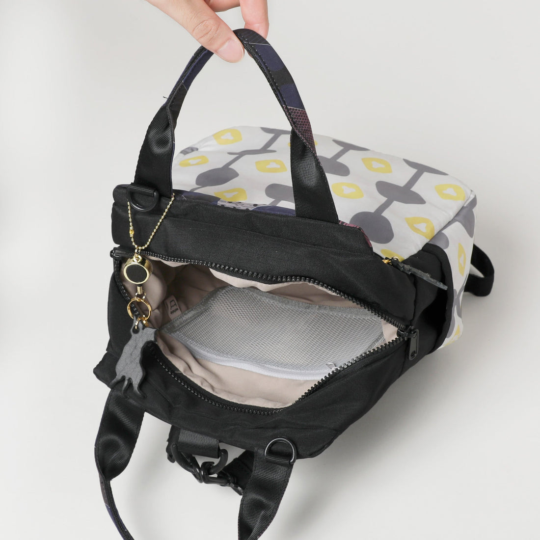 再販売なし【SYABON × aoneco】 コラボ3wayリュック ホワイト × ネイビー ca011